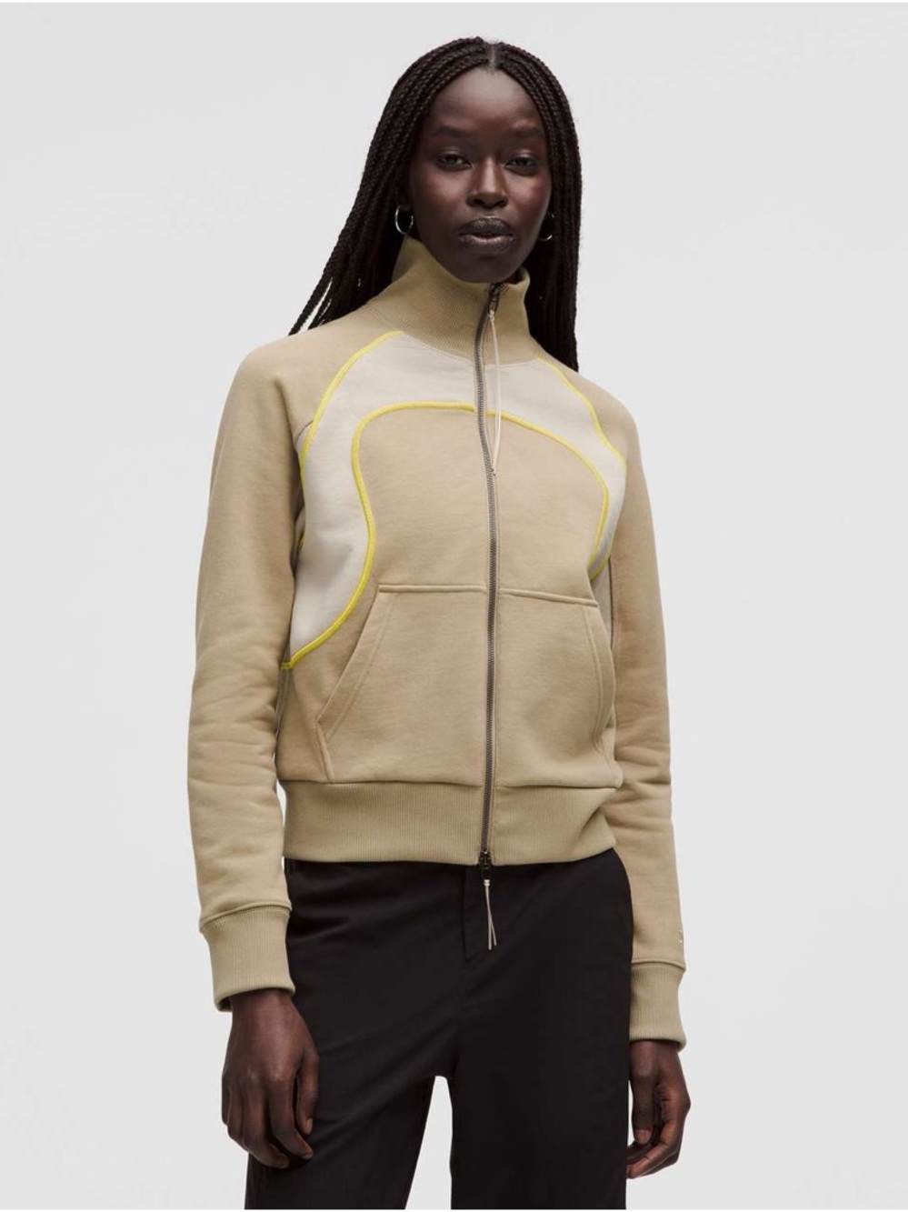 Lululemon NWOT Tan French Terry Full-Zip Women's Jacket SLNSH Collection Med
